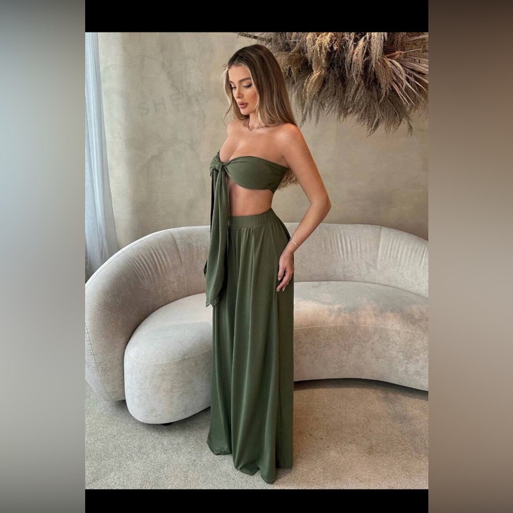 Green two-piece set - perfect for a night out #nightout